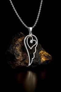 Pendentif Aile d'Ange en Argent Sterling 925 Plaqué Or Vermeil Rhodié avec Zircon, Collier Élégant en Plume, Bijou Délicat de Protection, Cadeau - Product Image 5