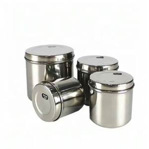 Pot à pansements Petit et grand tambour chirurgical en acier inoxydable de haute qualité - Product Image 1