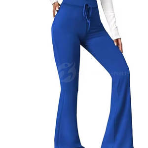 Pantalons évasés en dentelle skinny de haute qualité pour femmes, style streetwear d'hiver, design personnalisé, jambe large, décontracté - Product Image 3