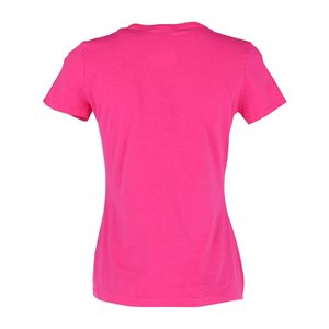 À la mode femmes filles maigre T-Shirt impression personnalisée cravate-teint col rond manches courtes lavage à l'acide écologique Bangladesh conçu - Product Image 2