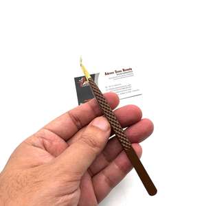 แหนบแยก45องศาเครื่องมือเสริมขนตาสแตนเลสงานพิมพ์โลโก้ตามสั่งเครื่องมือเสริมความงามสีน้ำตาลทอง - Product Image 3