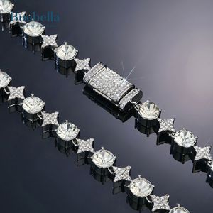 Venta caliente 14K Chapado en oro 925 Plata 8mm Iced Quadrangular Star Collar para hombres Joyería fina Nuestra colección Moissanite Collares - Product Image 4