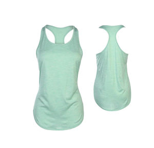 Venta al por mayor logotipo personalizado de punto gimnasio Crop Top para mujeres transpirable estiramiento entrenamiento Regular Fit Yoga ropa camisetas sin mangas - Product Image 4