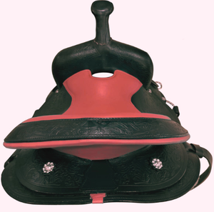 Barril occidental para Pony Sillín de caballo de cuero para niños Cómodo 11,12,13,15,16,17 pulgadas Montar disponible Sillines para niños - Product Image 2