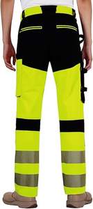 Pantalones de Trabajo de Seguridad Reflectantes de Alta Calidad para Hombre, Alta Visibilidad, Transpirables, de Poliéster, para Construcción, Resistentes, con Broches de Calidad - Product Image 6