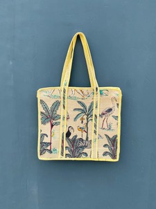 Cotton Quilted Animal Print Summer Boho Style Tote <b>Bag</b> <b>for</b> Women Travel <b>Beach</b> Shopping Gift Travel and Shoulder Tote <b>Bags</b> - Product Image 2