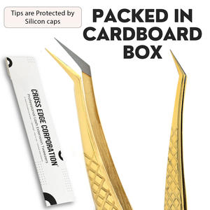 Pro Fiber Tip Eyelash Extension Tweezer 75 Degree Russian Volume Fan Narrow Tip High Quality Precision Lash <b>Tool</b> - Product Image 5