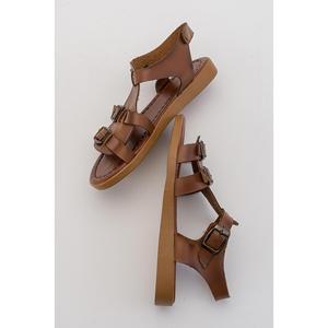 Sandali donna 2 pezzi pelle nera - Product Image 5