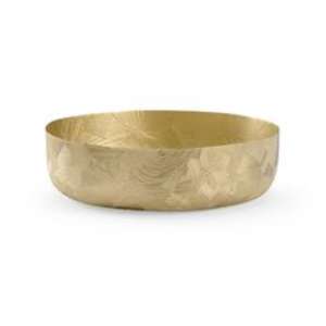 Cuenco para servir de latón antiguo hecho a mano de primera calidad, ecológico y elegante para servir comida o decoración de comedor en casa - Product Image 1