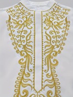 Nouveaux hommes tenue Dashiki blanc caftan 2025 nouveau Style 2 pièces en 1 ensemble pour hommes broderie costume décontracté