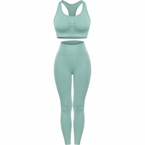 New Fashion Women Gym Workout Bra and <b>Leggings</b> Set Custom logo Seamless Fitness Workout Sets for Women - Product Image 4