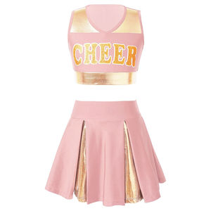 Uniformes de cheerleading de haute qualité pour les compétitions scolaires, design diamants, jupe, uniformes de cheerleading pour les jeunes du lycée - Product Image 5