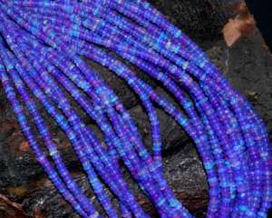 Vente chaude perles d'opale éthiopienne violette naturelle Multi feu Welo opale Rondelle pierre précieuse pour bijoux artisanaux - Product Image 4