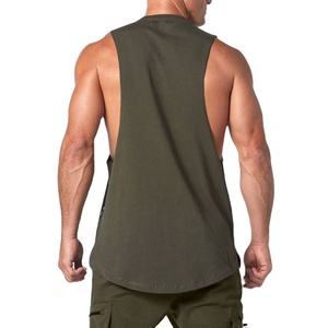 Débardeur personnalisé en tricot uni à découpes latérales, 100 % coton, séchage rapide, gilet de sport respirant, vêtement de fitness et de yoga, débardeur décontracté - Product Image 3
