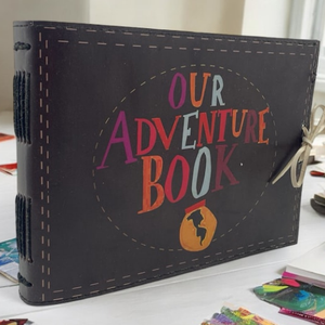 Notre album photo d'aventure, cadeau d'anniversaire, journal de voyage, scrapbook et junk journal, livre de souvenirs fait main, 10x7 pouces - Product Image 3