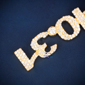 Pendentif de créateur audacieux "10.30" au design personnalisé unique en argent sterling 925 Bijoux de déclaration en moissanite éblouissante - Product Image 4