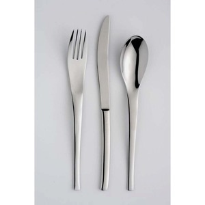 Ensemble de couverts en acier inoxydable avec poignée d'ustensiles de cuisine de vente chaude faits à la main avec une conception de poignée épaisse unique noire. - Product Image 3