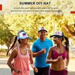 9 paquets de casquettes de baseball à sublimation ajustables 100% chapeaux de camionneur en maille de polyester pour adultes, enfants et jeunes - Product Image 3