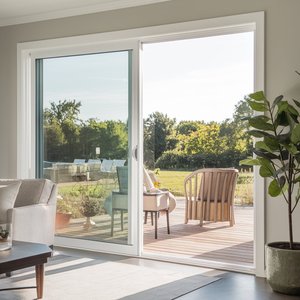 Aleación de aluminio Puerta exterior Estilo de diseño chino Característica de aislamiento térmico Acabado Interior Garaje Jardín Hotel Hospital - Product Image 1