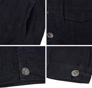 Jean <b>Jacket</b> <b>Men</b> Denim <b>Jacket</b> Distressed Ripped Slim Fit Stretch <b>Trucker</b> <b>Jackets</b> Classic Casual Denim Coat - Product Image 1