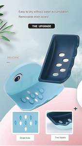 Plastic Soap <b>Stand</b> Holder Square Non Slip Waterproof Modern Bathroom Soap Dish Tray Eco Friendly Durable Wholesale OEM Supply - Product Image 2