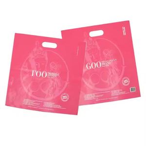 Sacs en plastique pe jetables de haute qualité Sac à provisions en plastique pe recyclé découpé avec logos - Product Image 5