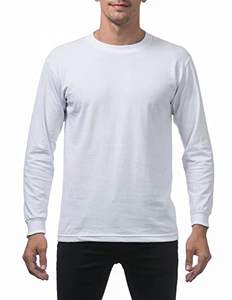 T-shirt à manches longues décontracté pour homme 100% coton Motif solide Logo avant Conception en tissu tricoté - Product Image 6