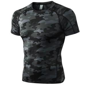Custom Wholesale <b>Men</b> Short Sleeve Compression <b>Shirt</b> Elastic Quick Dry Sportswear Running Gym Workout <b>Muscle</b> Fitness <b>T</b> <b>Shirt</b> - Product Image 1