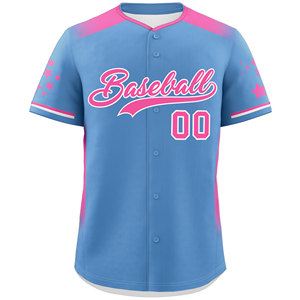 Camiseta de béisbol personalizada con botones y camisetas de béisbol para hombre, uniforme de béisbol, camiseta de béisbol cosida personalizada de Hip Hop - Product Image 3