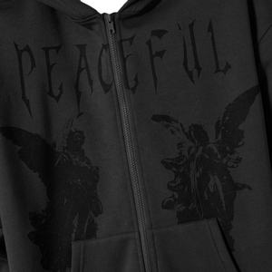 Sudaderas con Capucha Personalizadas para Hombre al por Mayor, 100% Algodón, Transpirables, Resistentes al Viento, con Cierre, Talla Grande, con Estampado en Relieve - Product Image 5