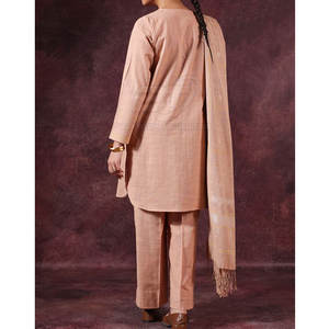 Ensemble Kurta Shalwar ethnique pour femmes pakistanaises, robe 3 pièces, Kurta décontractée, pantalon, Dupatta en taille adulte - Product Image 6