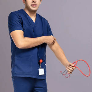 Uniforme Médico de Manga Corta de Diseño OEM, Material Duradero de la Mejor Calidad, Uniforme para Médicos, Enfermeras y Farmacias - Product Image 3