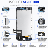 Écran tactile LCD de remplacement 4,7 pouces avec numériseur, ensemble d'affichage pour réparation de téléphone portable, pièces d'écran pour iPhone SE 3e génération 2022