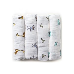 Couverture d'emmaillotage en coton biologique couvertures d'emmaillotage enfants mousseline bébé couverture d'emmaillotage 100% coton mousseline bébé - Product Image 1