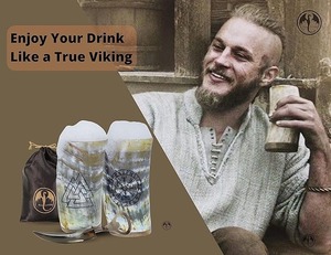 Authentique corne à boire médiévale fabriquée à la main verre boeuf buffle Viking hydromel bière vin Ale parfait Style animal artisanat naturel - Product Image 4