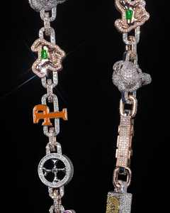 สร้อยคอเงินแท้ 925 ประดับเพชรซิคอนหลากสี ดีไซน์เรขาคณิต สไตล์ฮิปฮอป สำหรับใส่ทุกวัน รุ่นใหม่ล่าสุด - Product Image 3