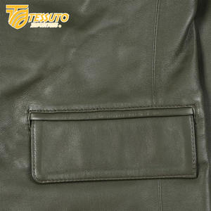 Venta al por mayor chaqueta de cuero de invierno de los hombres por encargo de alta calidad de cuello alto impermeable transpirable estilo Formal - Product Image 4