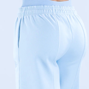 Pantalones Deportivos de Felpa para Mujer, Corte Recto, Estilo Informal, Color Azul Tiza, de Alta Calidad, para Invierno - Product Image 6