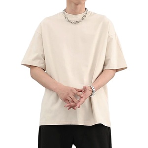 Pas cher Hommes T-shirts Budget-friendly Meilleur Tissu Impression Personnalisée Logo T-Shirt Coton Uni Blanc Léger Lâche Hommes T-shirt - Product Image 1