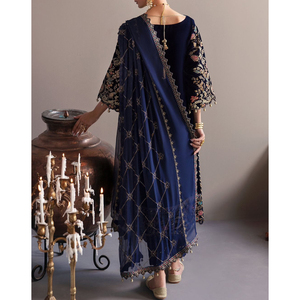 Robe d'hiver 100% velours la plus populaire, vente en gros, pour mariages et soirées, élégante, lourde, stylée, mode culturelle, réversible, livraison rapide - Product Image 2