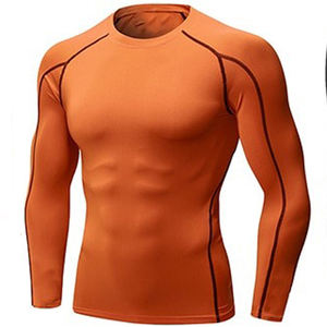 High Quality <b>Men</b> Rash Guard Long Sleeve Quick Dry Compression <b>Shirt</b> Rash Guard Top - Product Image 1