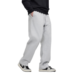 Pantalones deportivos de lona transpirables de pierna ancha con cordón, bordados, de peso medio, de color liso, estilo High Street, para venta al por mayor, Verano 2026 - Product Image 1