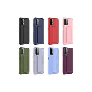 Coque de téléphone portable en silicone antichoc Netzy Poco M5S SAFA Qstand noire avec protection d'objectif, emballage de vente au détail, modèle 4G - Product Image 4