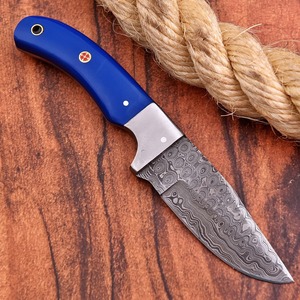 Lame en acier damas forgé sur mesure couteau de chasse survie Bushcraft OEM Support lame fixe couteau de Camping de qualité industrielle - Product Image 4