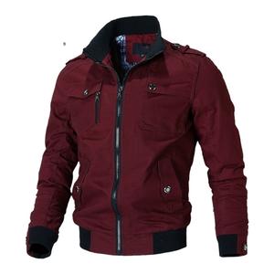 Chaqueta Bomber de Invierno para Hombre, Estilo Piloto Casual, de Lona, Tejida, Táctica, Cortavientos, Transpirable, con Cierre de Cremallera - Product Image 1