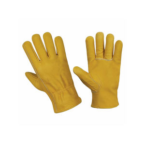 Guantes de conducción de cuero OEM a la moda piel de oveja impermeable invierno calentamiento forrado guantes de cuero de piel de venado real para hombres de uso diario - Product Image 1