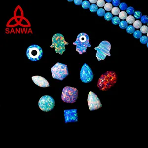 Prezzo di fabbrica diretto Kyocera sintetico opale fascino fantasia perline forma personalizzata per gioielli opale