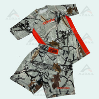 Tüm zaman hit tarzı UNISEX JIU JITSU gerçek ağaç orman baskı camo rashand ve şort-camo döküntü muhafızları ile şort takımı