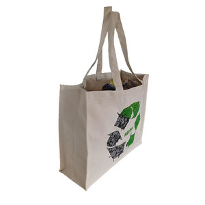 Promotional <b>Recycle</b> Symbol Cotton Canvas <b>Tote</b> Shopping <b>Bag</b> for Fresh Vegetable Unisex Grocery Carry Custom logo Printed <b>Bag</b> - Product Image 4