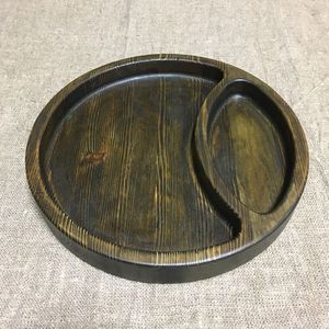 Plateau de service en bois d'acacia de style moderne avec poignée pour fêtes de mariage et restaurant de Noël plateaux de service profonds pour cadeaux - Product Image 6